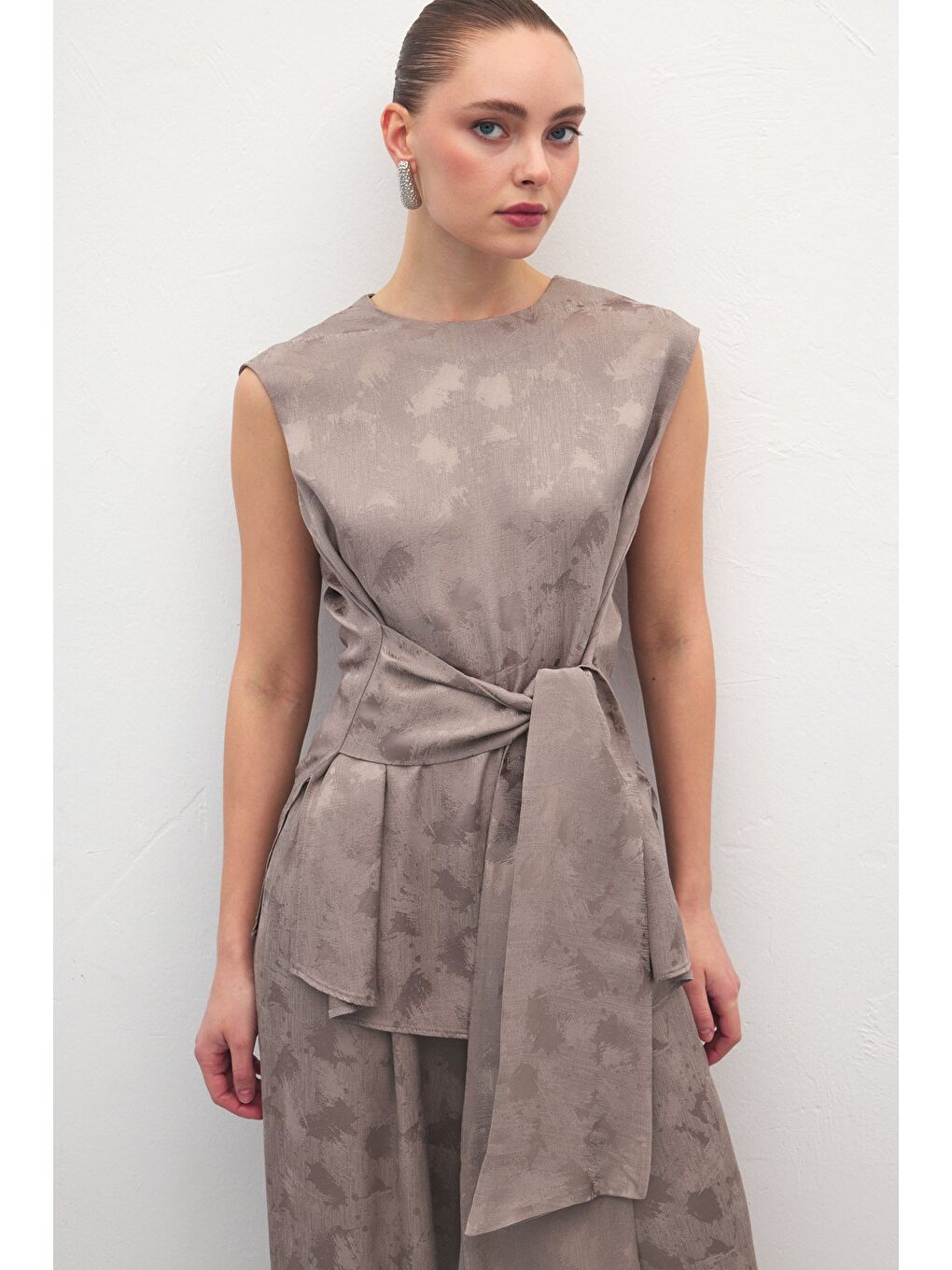 Bej Camila Bluz - Vizon-2