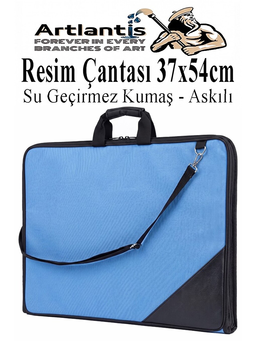 Resim Çantası Kumaş 37x54 Cm 1 Adet Teknik Resim Dosya Çantası 35x50 Cm Askılı Bez Proje Çantası Fer