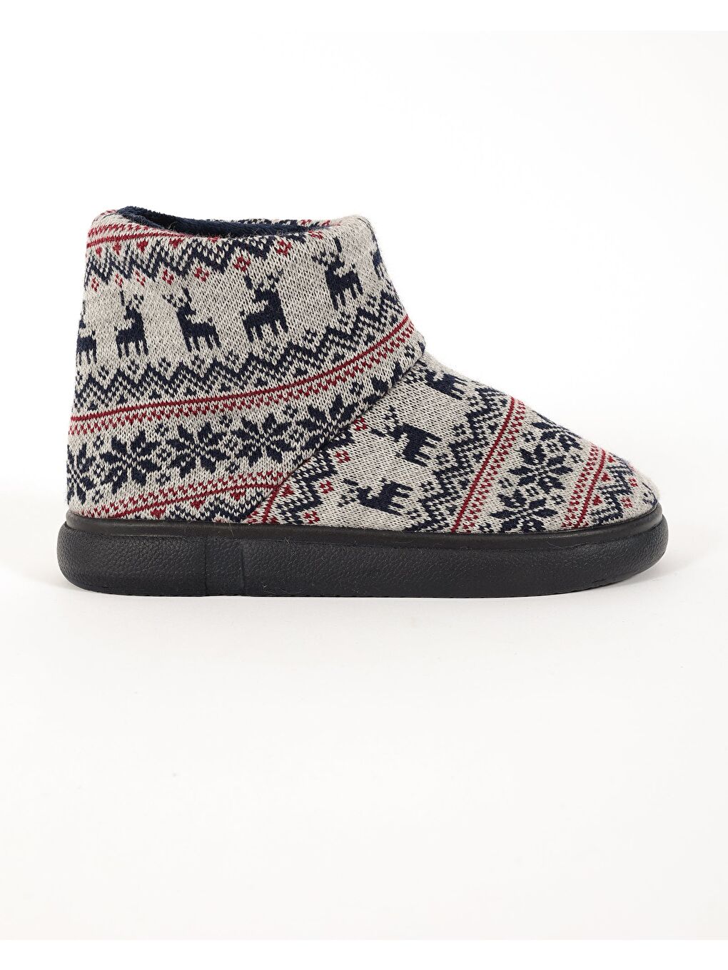 Kırmızı Örgü Detaylı Erkek Panduf - Jonas-4