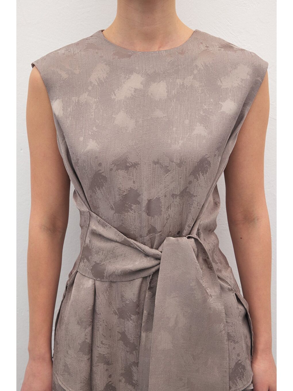 Bej Camila Bluz - Vizon-5