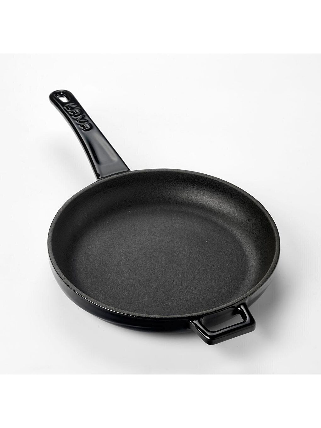 Siyah Yuvarlak Kızartma Tavası Döküm Demir Yekpare Saplı  Çap(Ø)20cm.-1