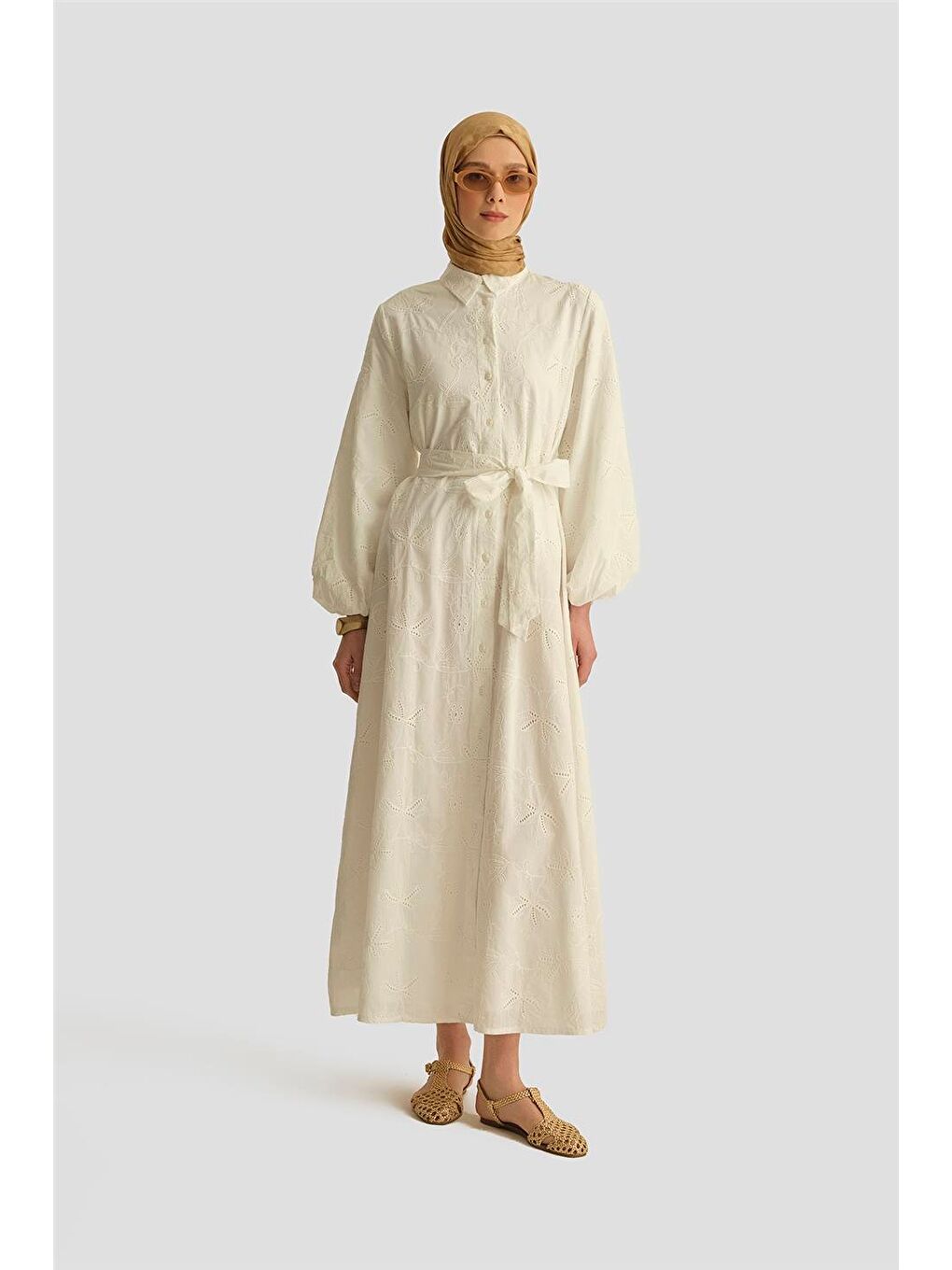 Brode Elbise 25Yd4252 Beyaz-1