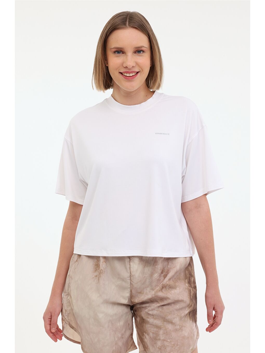 Bej WL BAMB 11BMB-004 5FX Ekru Kadın Kısa Kol T-Shirt