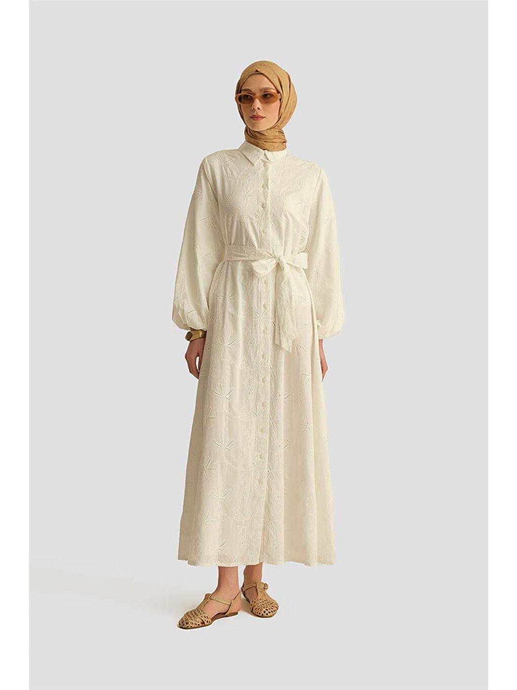 Brode Elbise 25Yd4252 Beyaz-2