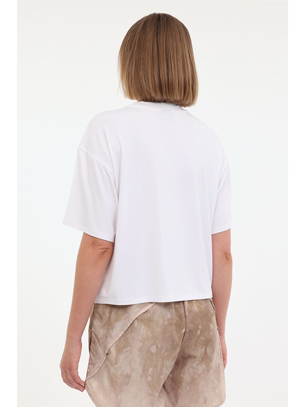 Bej WL BAMB 11BMB-004 5FX Ekru Kadın Kısa Kol T-Shirt-1