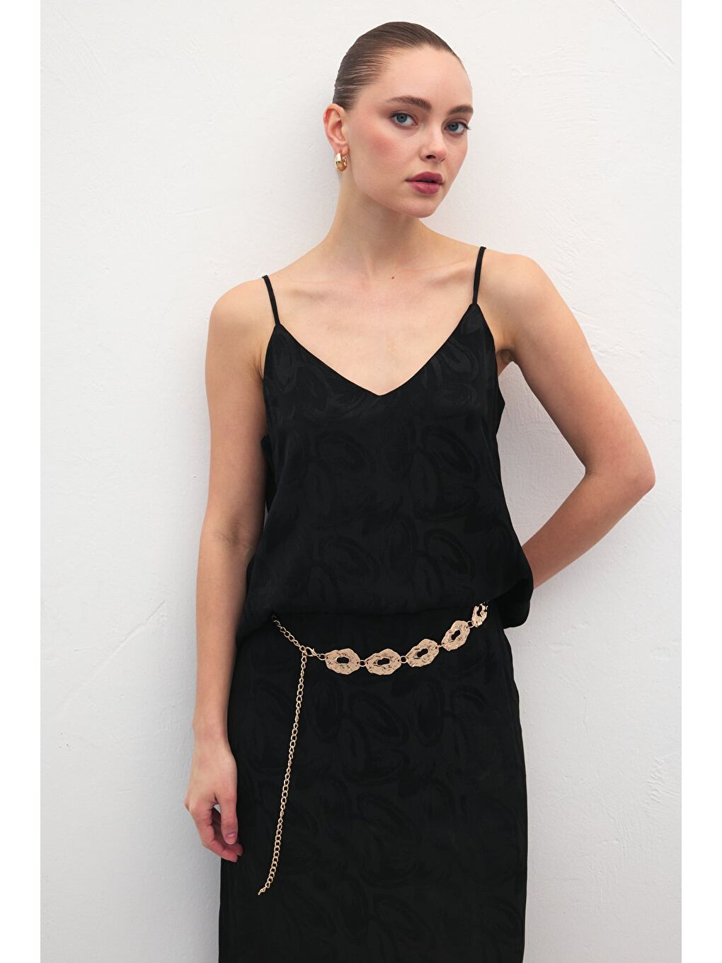 Lior Askılı Bluz - Siyah