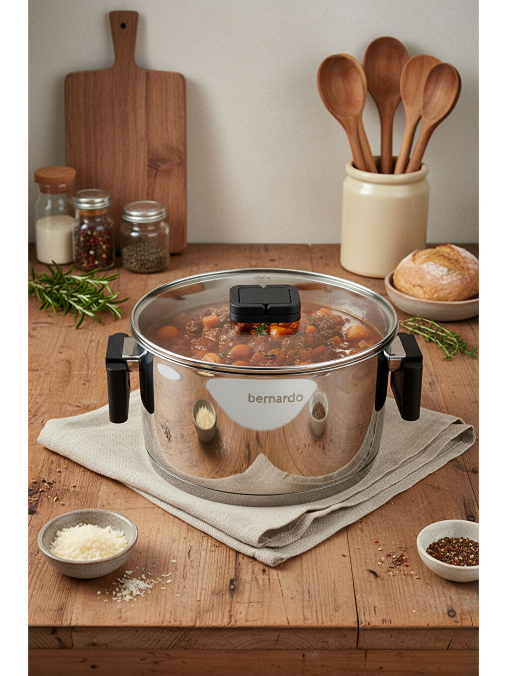 Gri Stella 8 Parça Çelik Tencere Seti-3