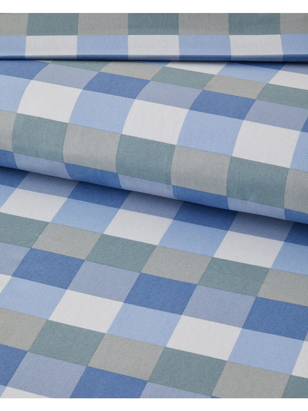 Cuby Kolay Ütülenir Çift Kişilik Nevresim Seti 200x220 cm Seledon - Mavi-1