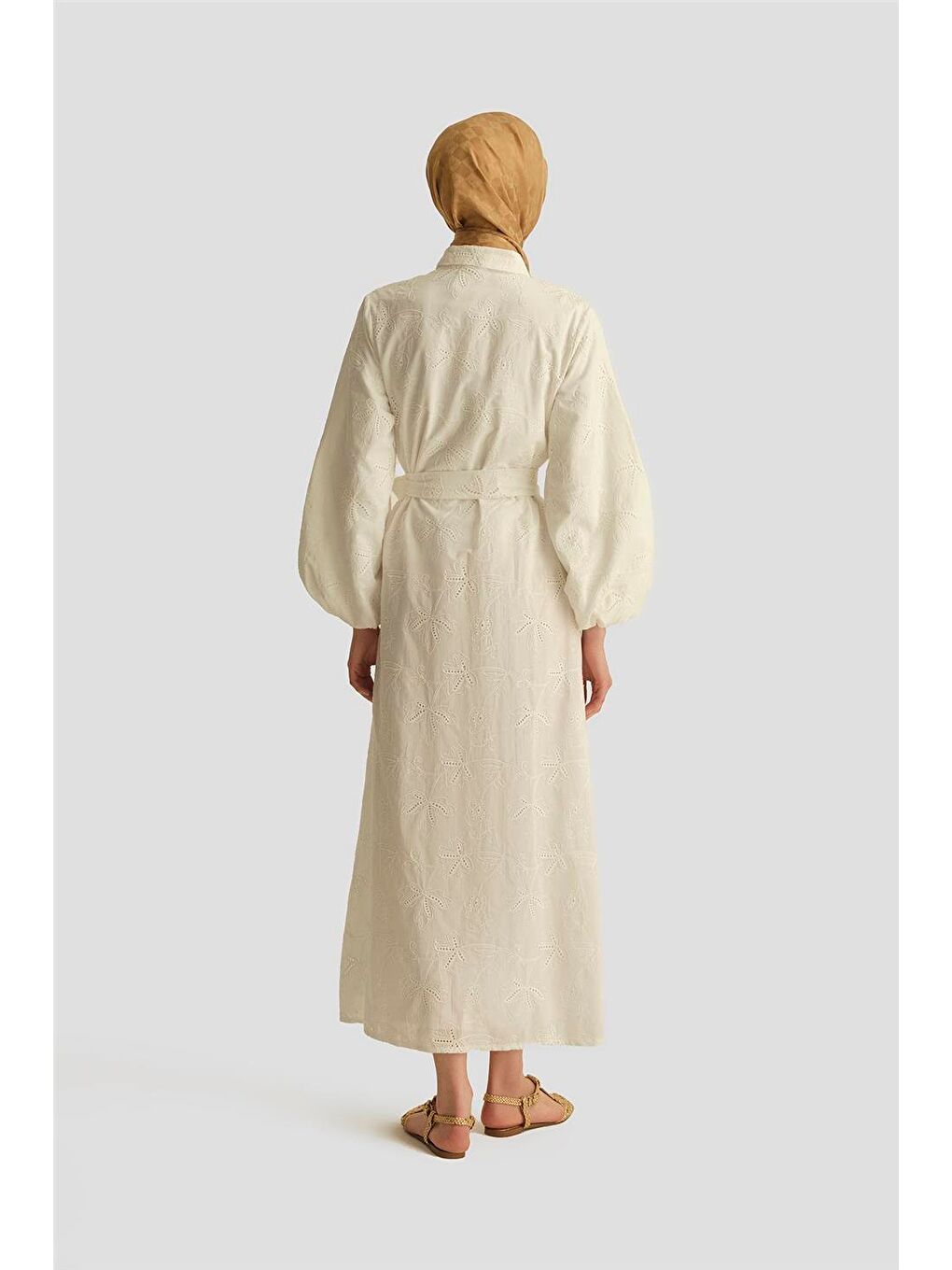 Brode Elbise 25Yd4252 Beyaz-4