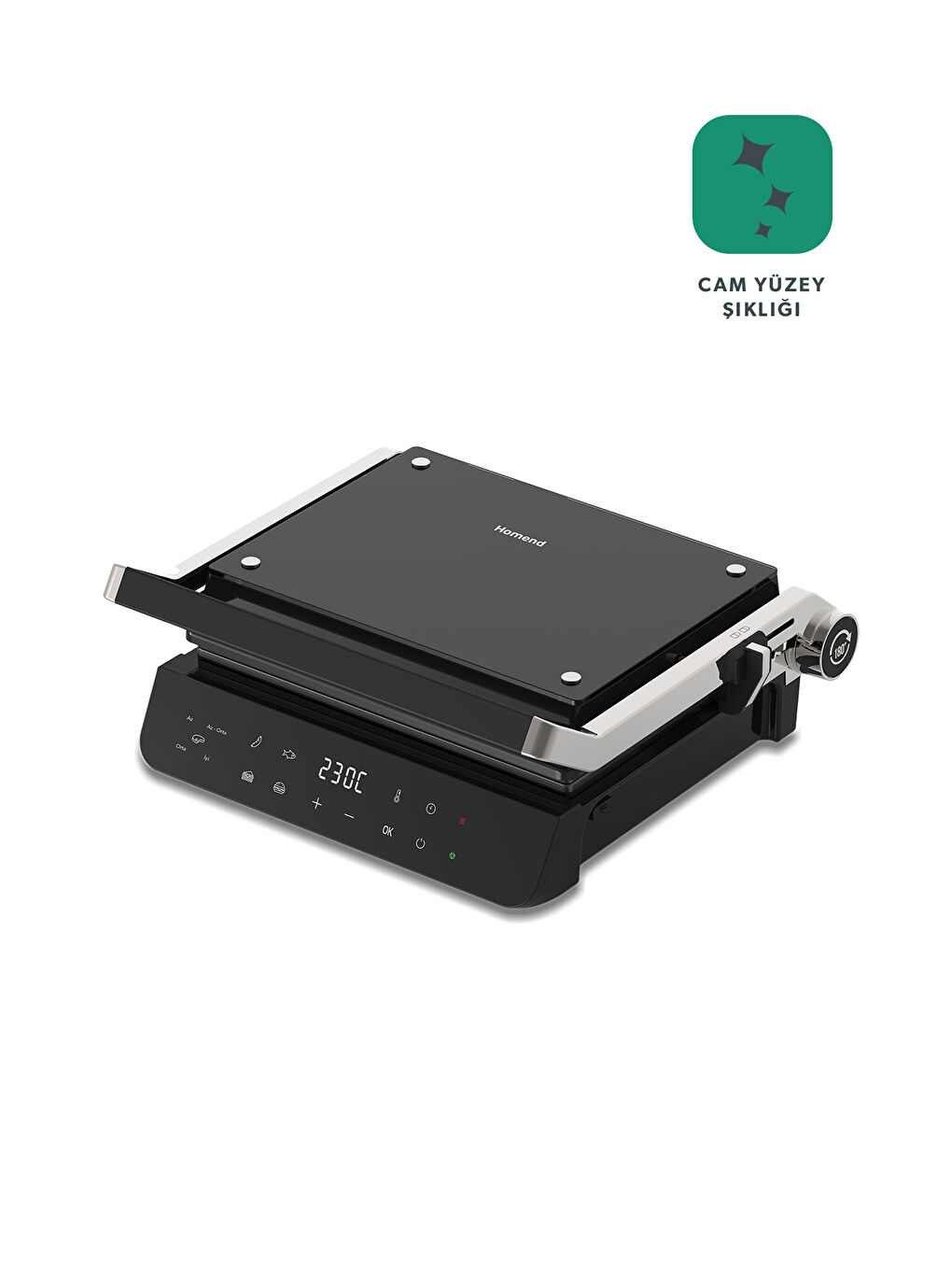 Grilliant 1343H Cam Yüzeyli Döküm Plakalı Tost ve Izgara Makinesi-1