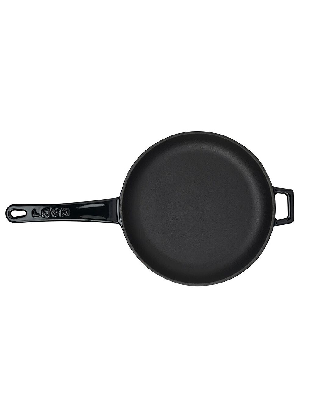 Siyah Yuvarlak Kızartma Tavası Döküm Demir Yekpare Saplı  Çap(Ø)20cm.-2