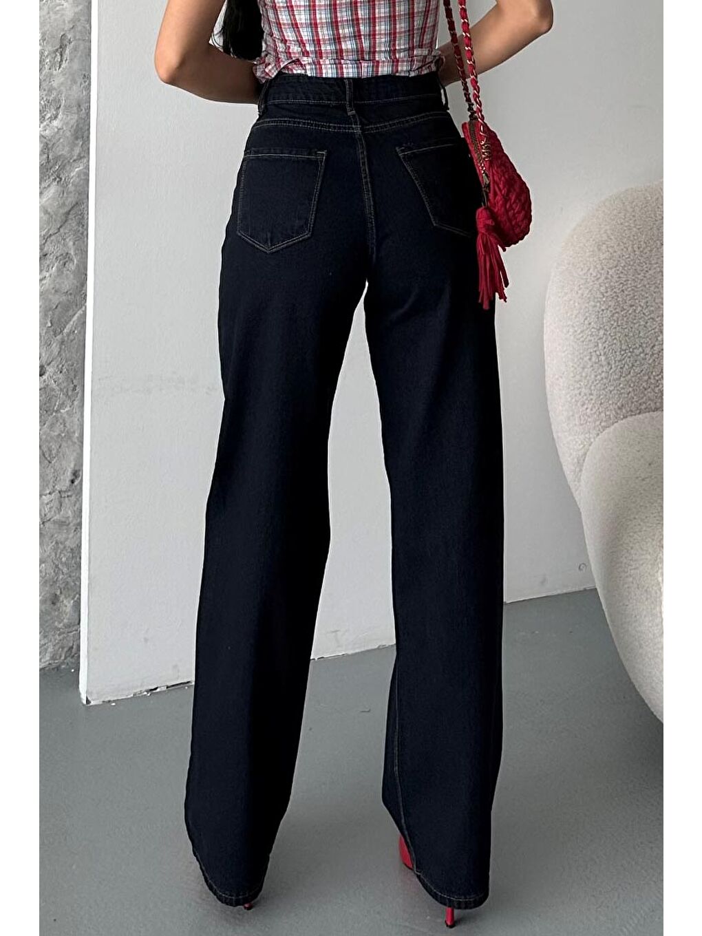 Palazzo Pantolon Koyu Lacivert - 27387-5