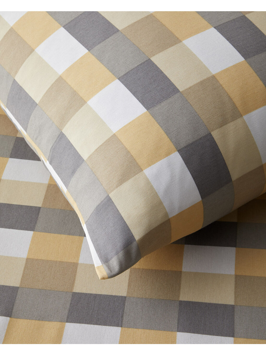 Cuby Kolay Ütülenir Çift Kişilik Nevresim Seti 200x220 cm Gri-Hardal-2