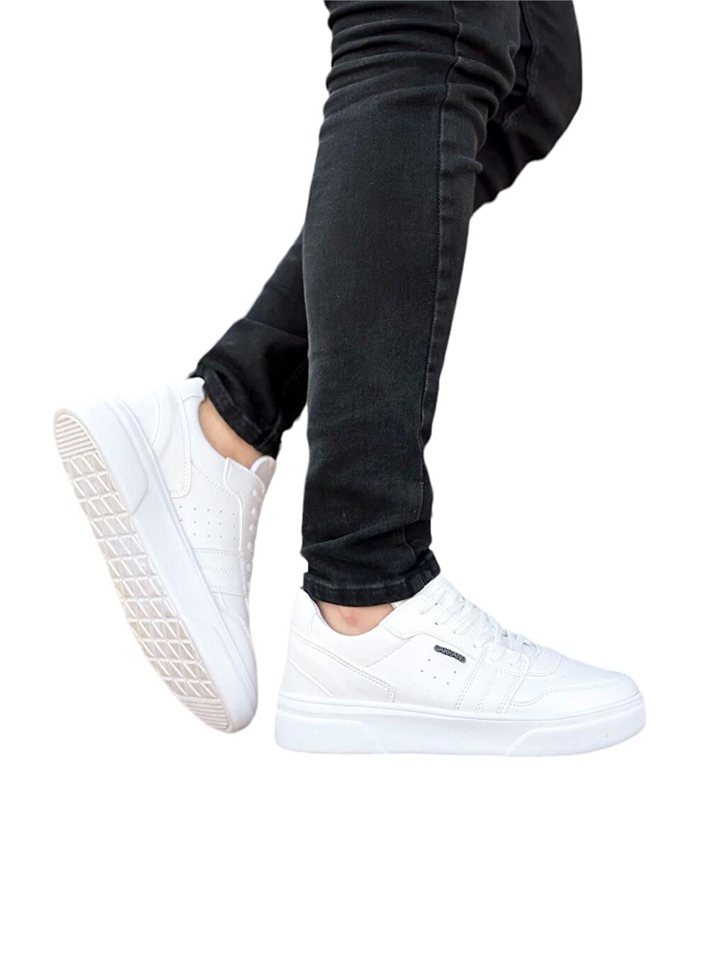 Erkek Spor Sneaker Ayakkabı Beyaz-1
