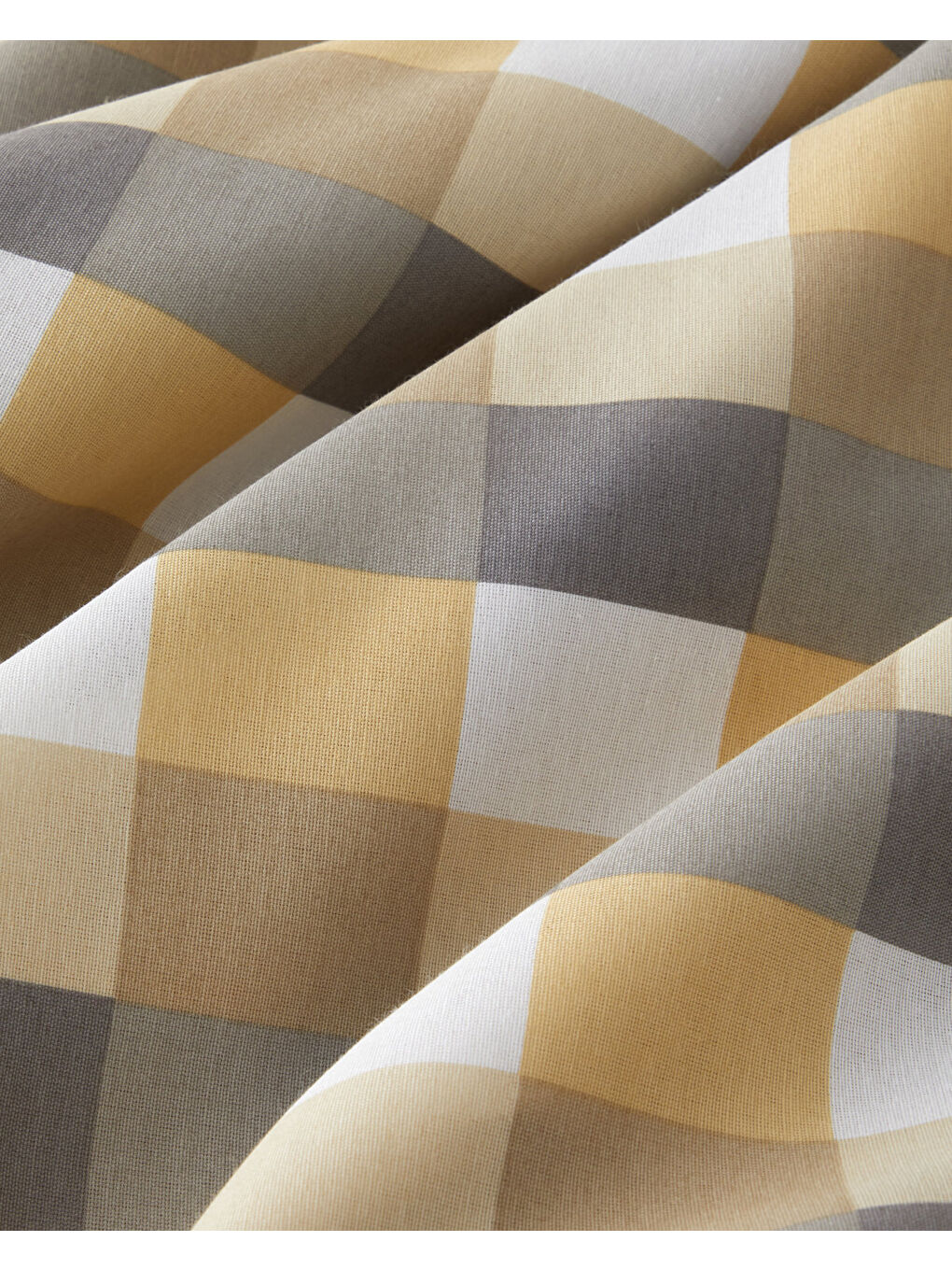 Cuby Kolay Ütülenir Çift Kişilik Nevresim Seti 200x220 cm Gri-Hardal-3