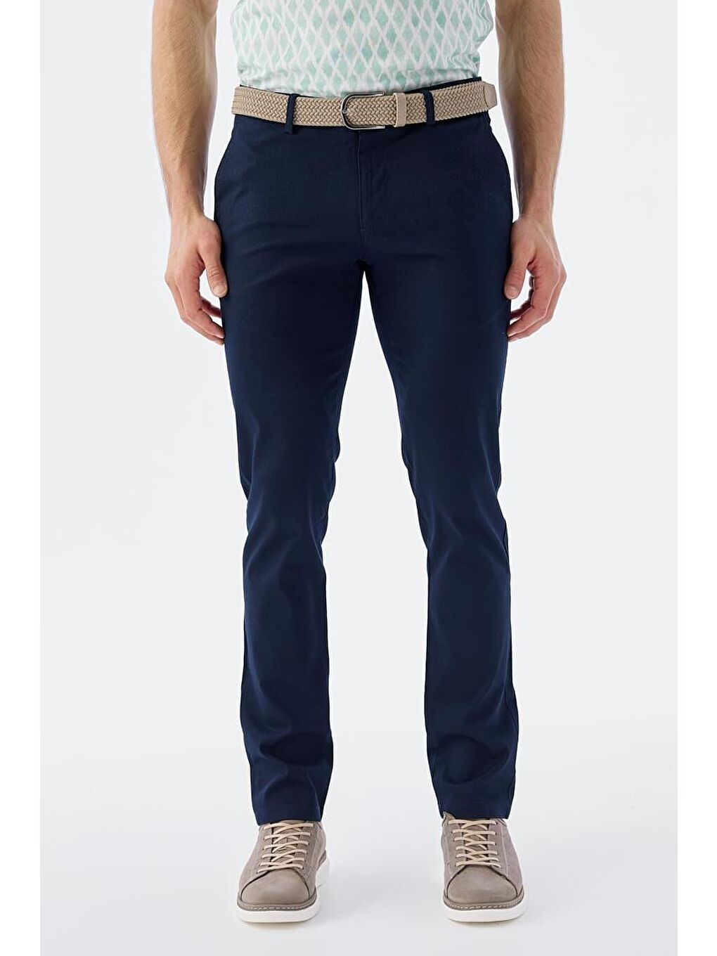 Lacivert Extra Slim Fit Yan Cep Spor Pantolon-1