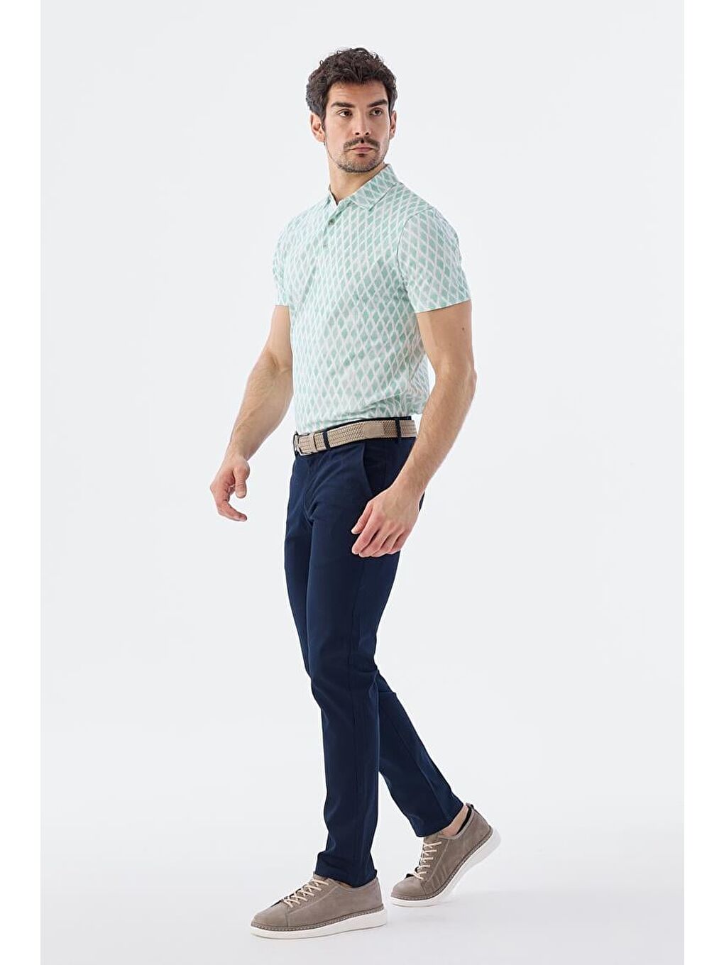 Lacivert Extra Slim Fit Yan Cep Spor Pantolon-2