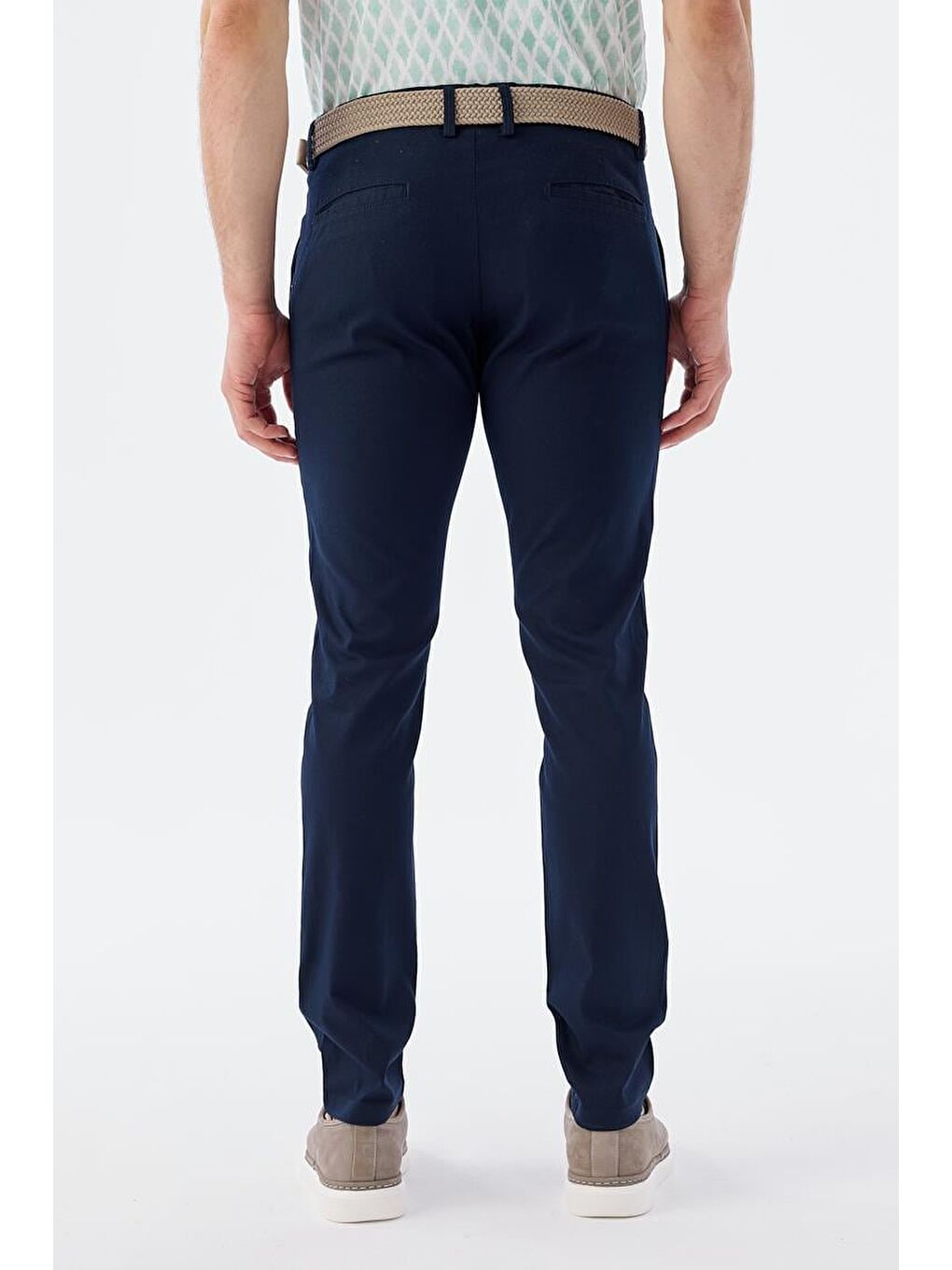 Lacivert Extra Slim Fit Yan Cep Spor Pantolon-3