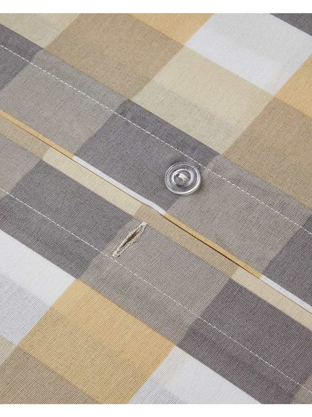 Cuby Kolay Ütülenir Çift Kişilik Nevresim Seti 200x220 cm Gri-Hardal-4