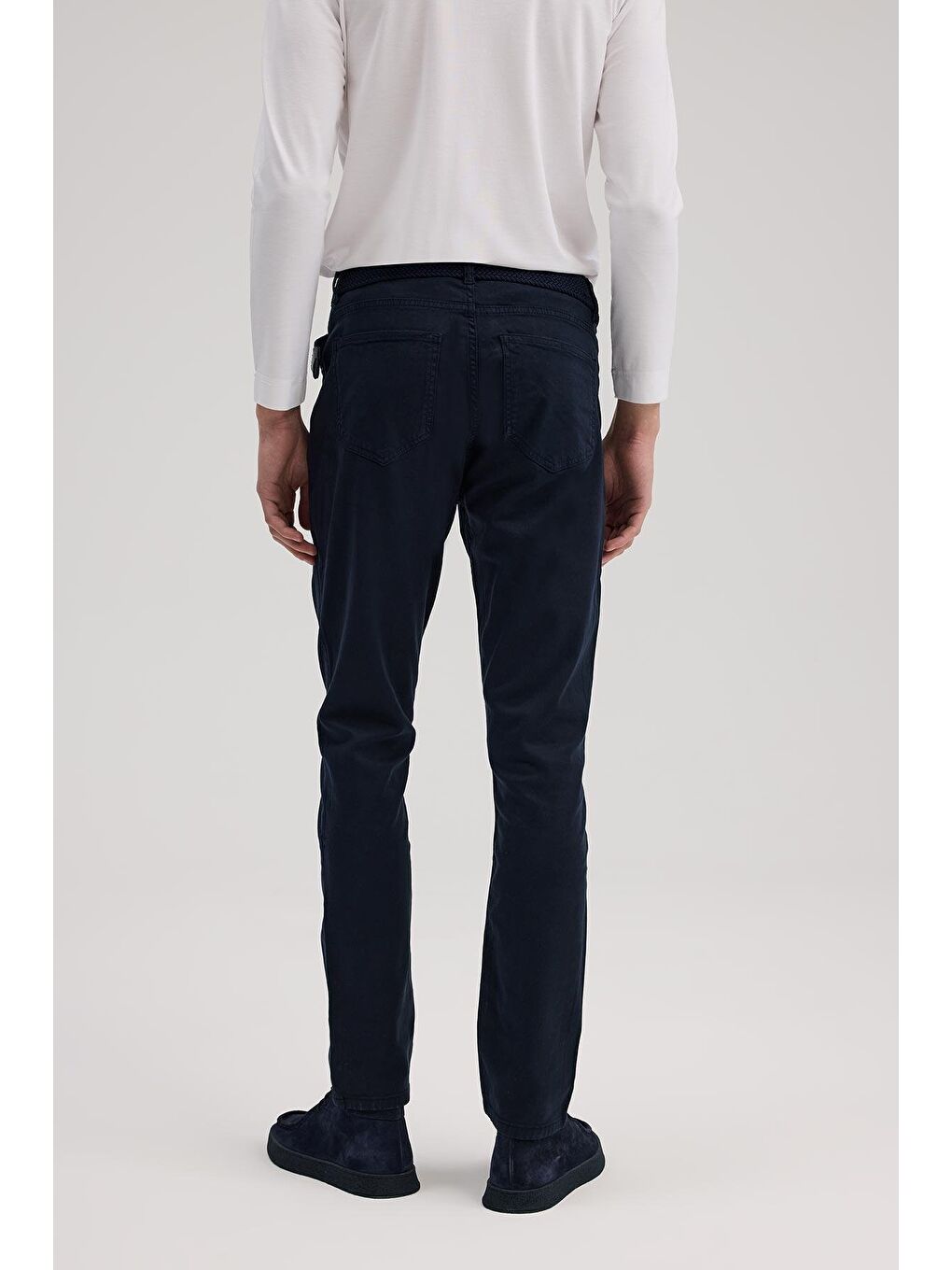 Lacivert Slim Fit Spor Kanvas Pantolon-3