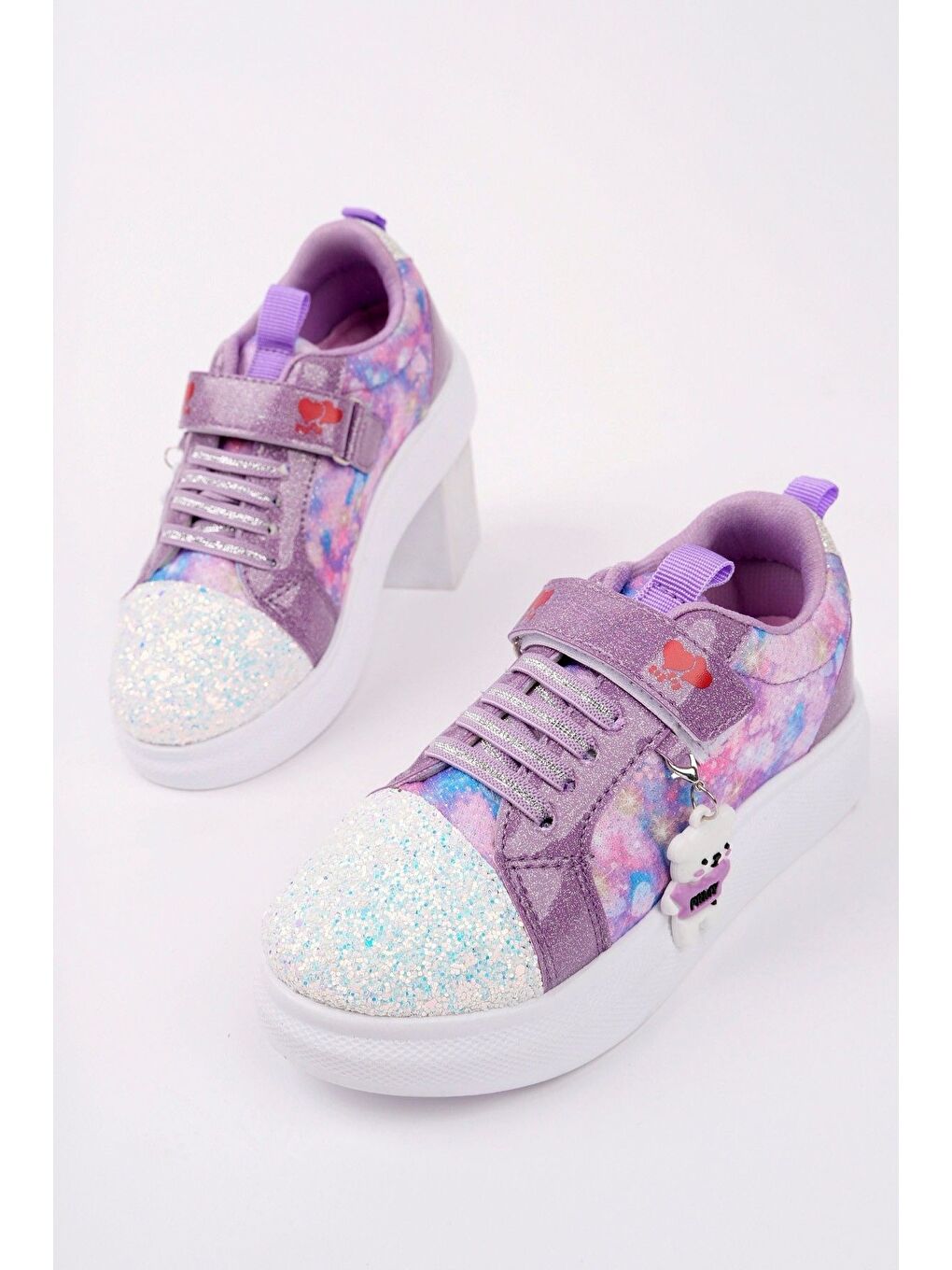 Lila YOYO Bağcıklı Ve Cırtlı Çocuk Sneaker Spor Ayakkabı