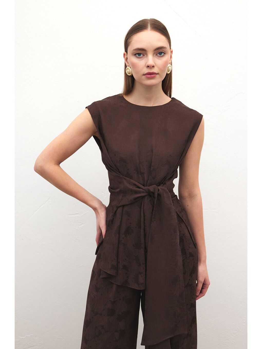 Kahverengi Camila Bluz - Kahve-3