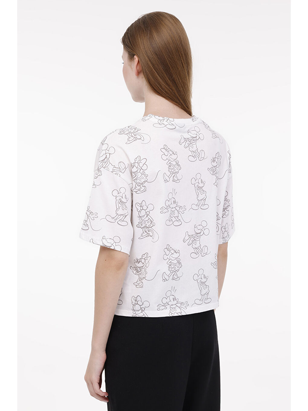 Bej WL MINNIE 11GFL985 4FX Ekru Kadın Kısa Kol T-Shirt-1