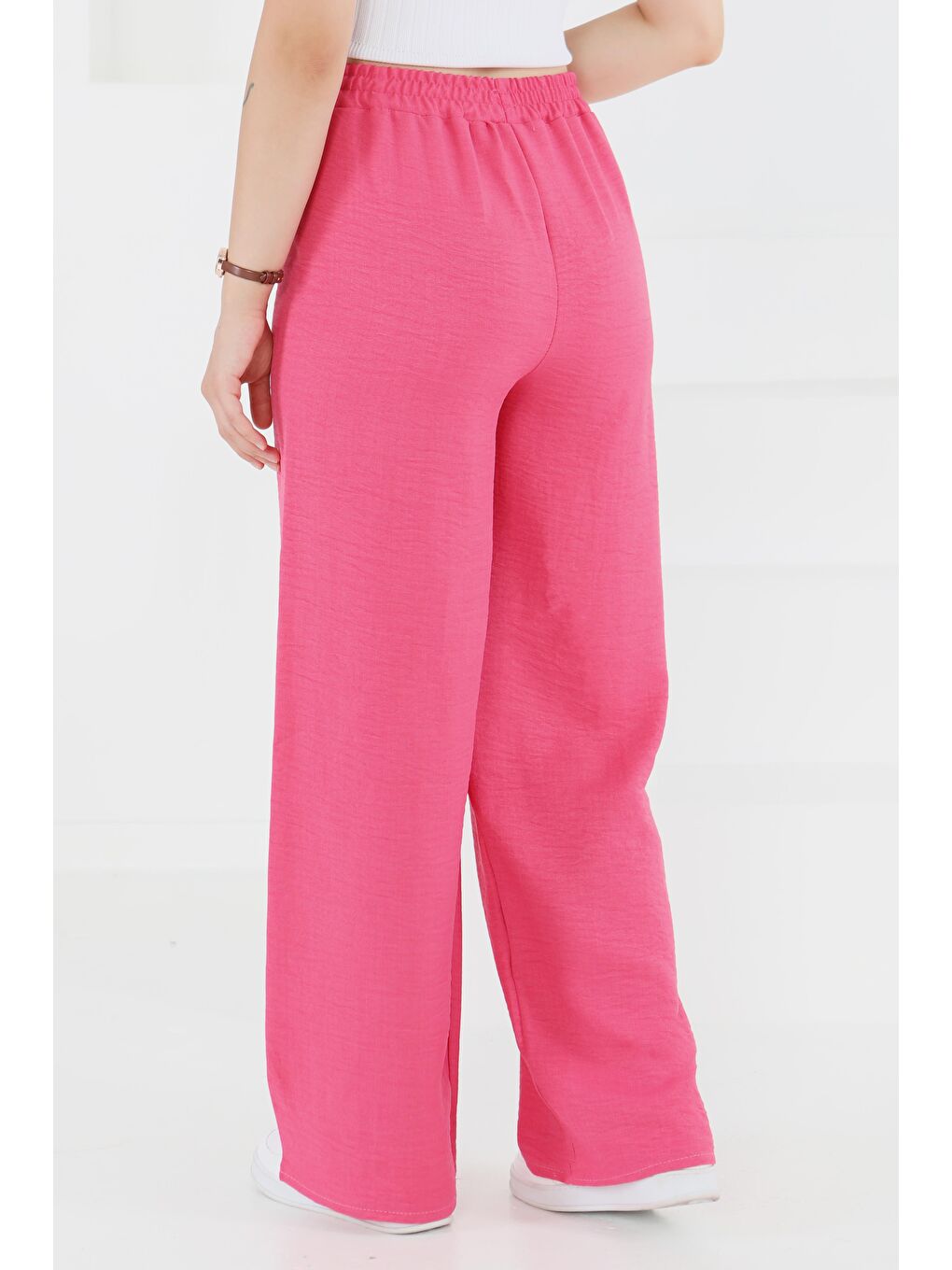 Beli Lastikli Salaş Pantolon Fuşya - 27461-4