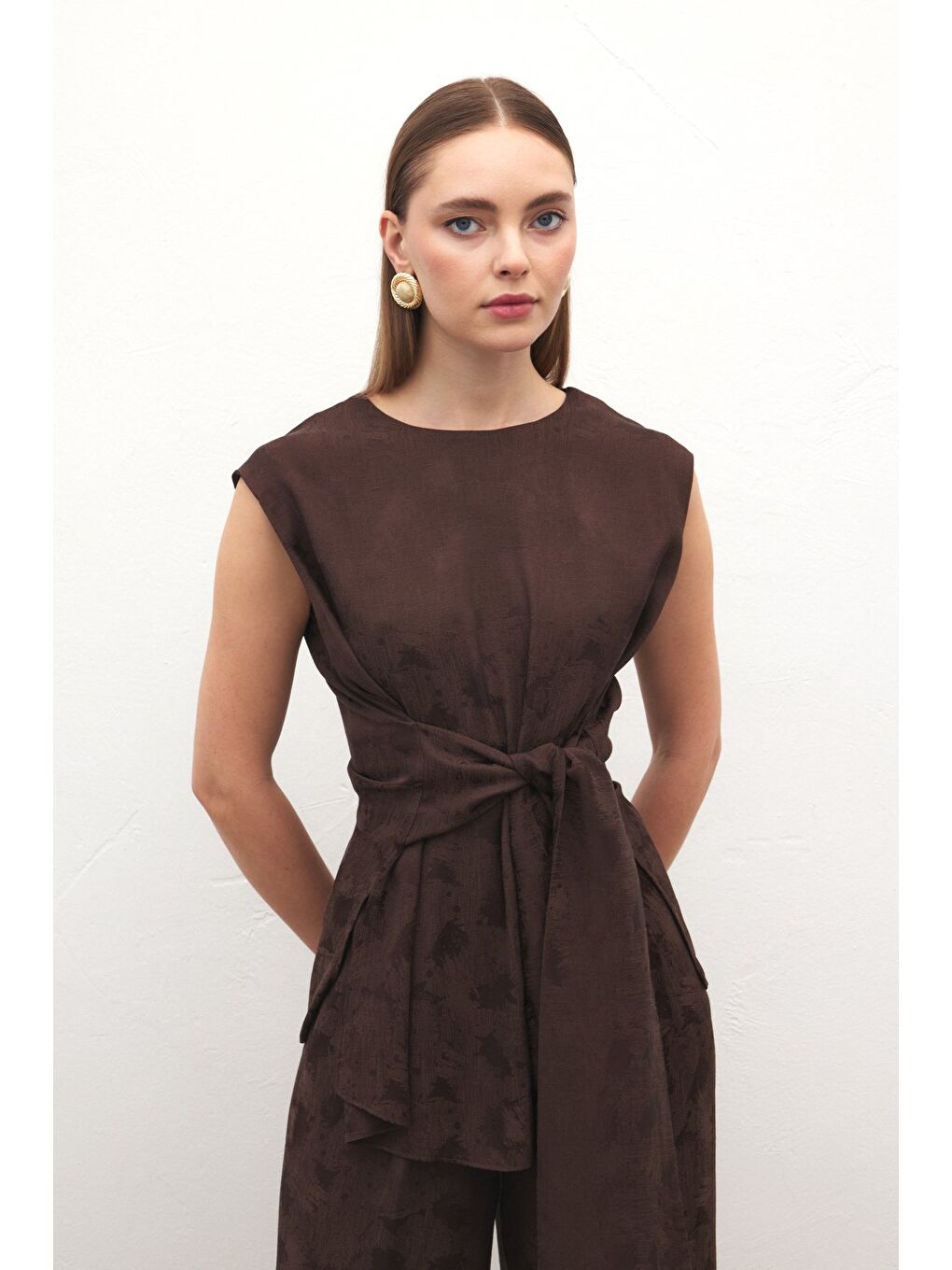 Kahverengi Camila Bluz - Kahve-4