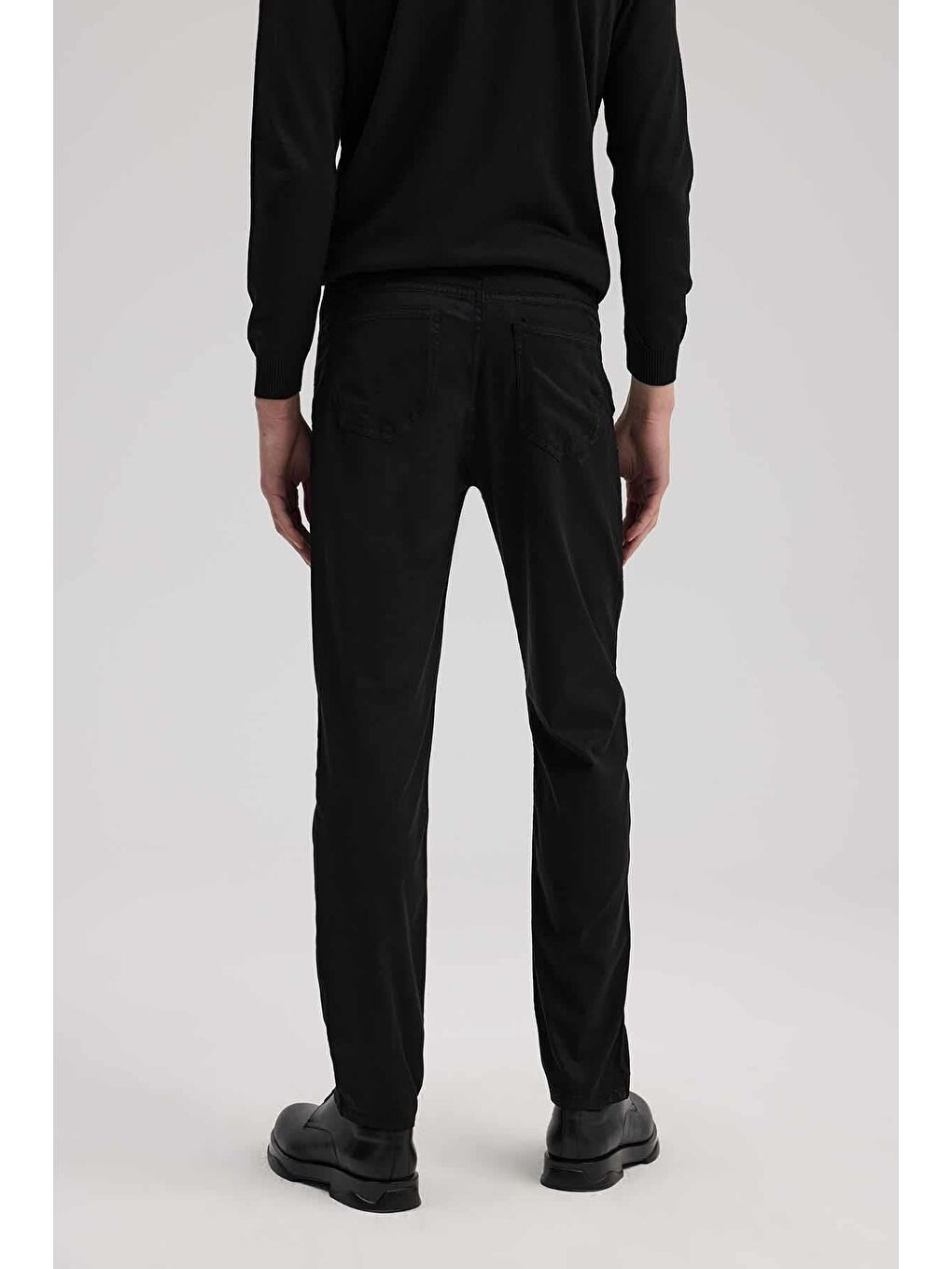Siyah Slim Fit 5 Cep Spor Pantolon-3