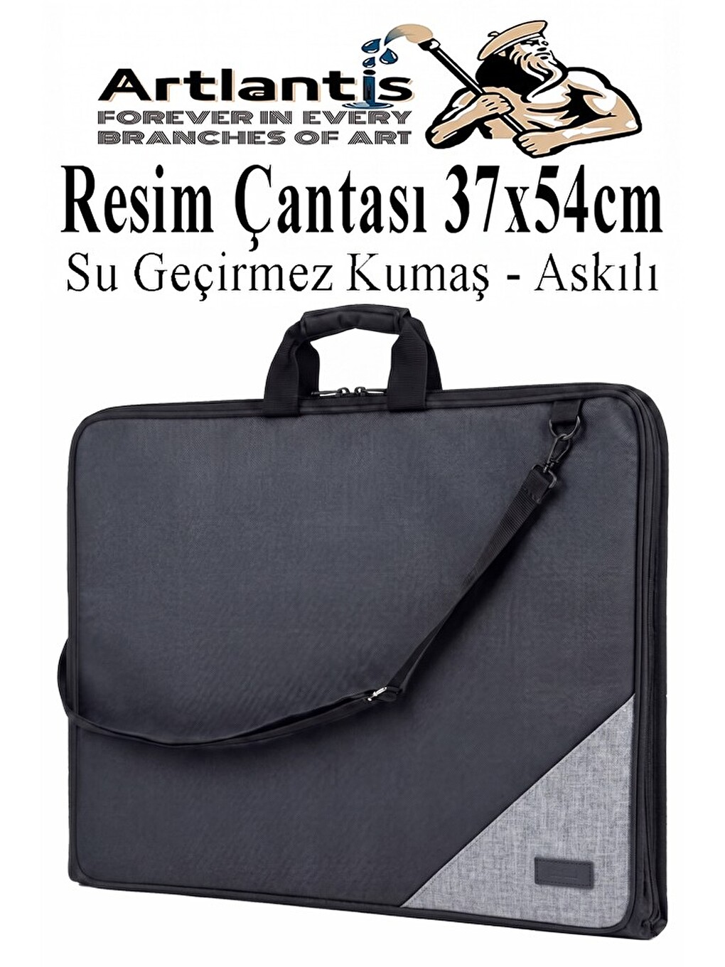 Resim Çantası Kumaş 37x54 Cm 1 Adet Teknik Resim Dosya Çantası 35x50 Cm Askılı Bez Proje Çantası Fer