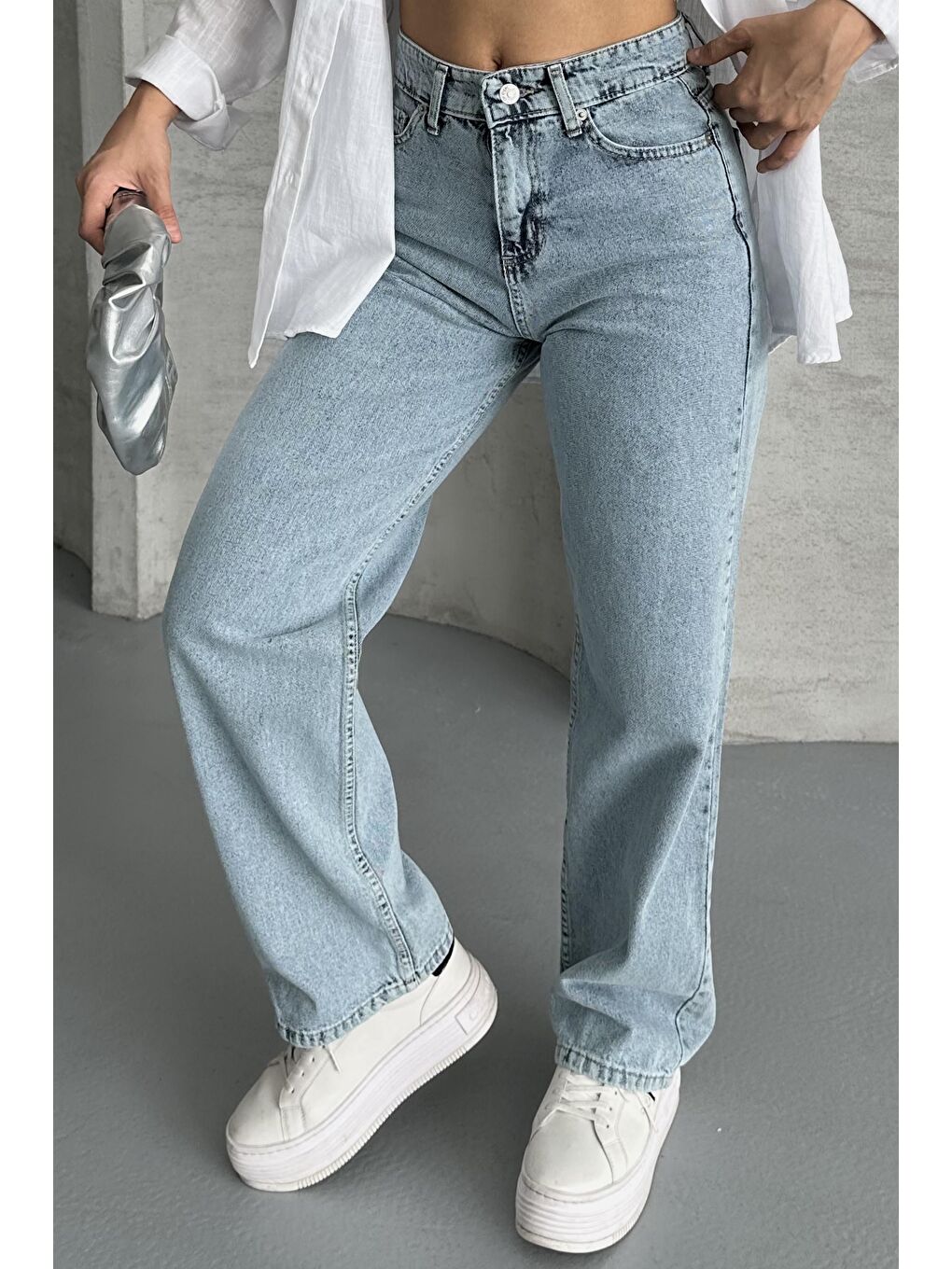 Palazzo Pantolon Acik Mavi - 27387-2