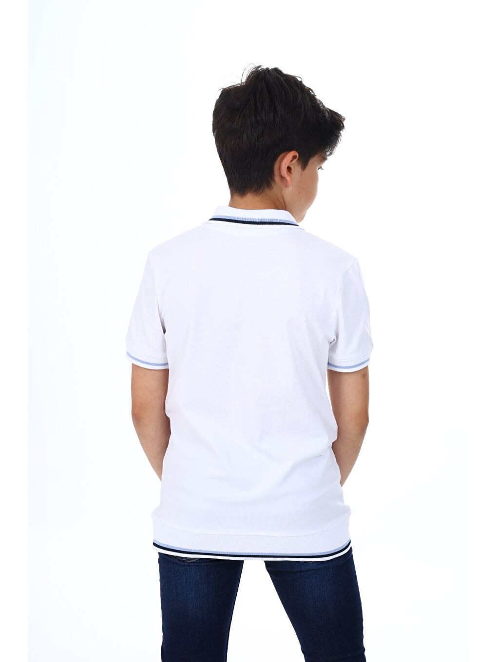 Beyaz Erkek Çocuk Baskılı Tişört-2