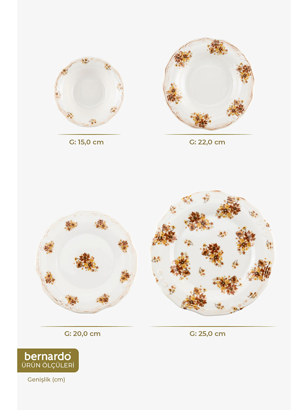 Kahverengi Nostalji Tifany 24 Parça Yemek Takımı-1