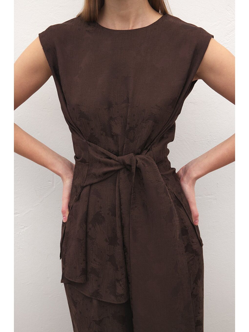 Kahverengi Camila Bluz - Kahve-6