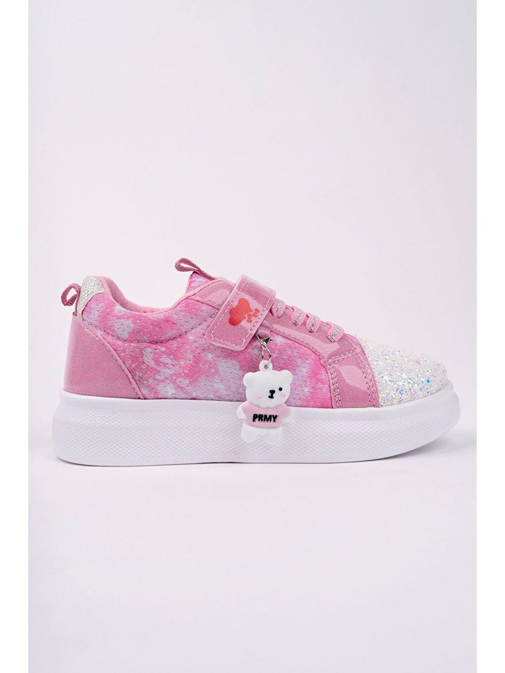 Pembe YOYO Bağcıklı Ve Cırtlı Çocuk Sneaker Spor Ayakkabı-3