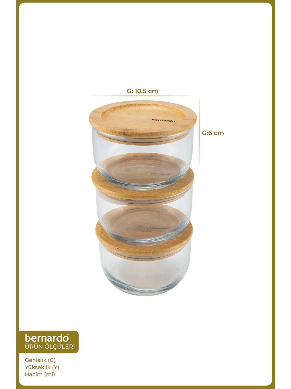 Kahverengi Mira 3'lü Saklama Seti-1