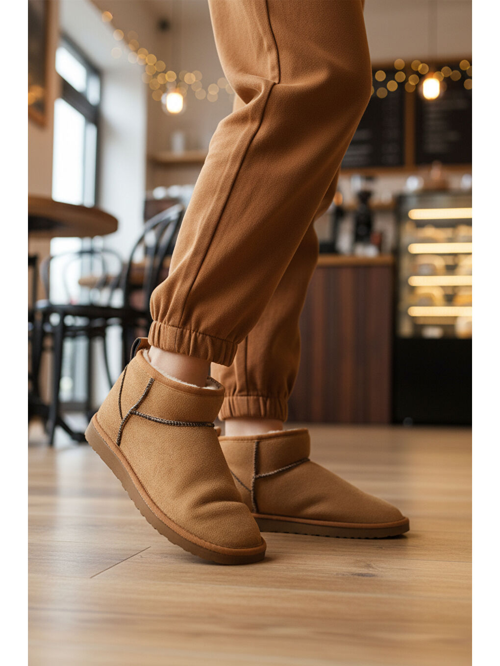 Kahverengi Taba İçi Kürklü Soğuğa Dirençli Kadın Bot U-19 Z-2