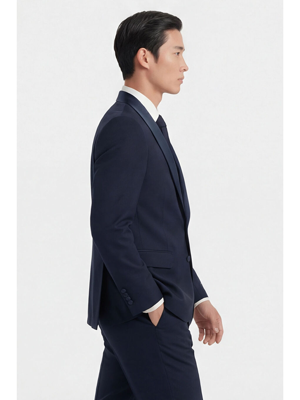 Koyu Lacivert Wedding Vest Suit-2