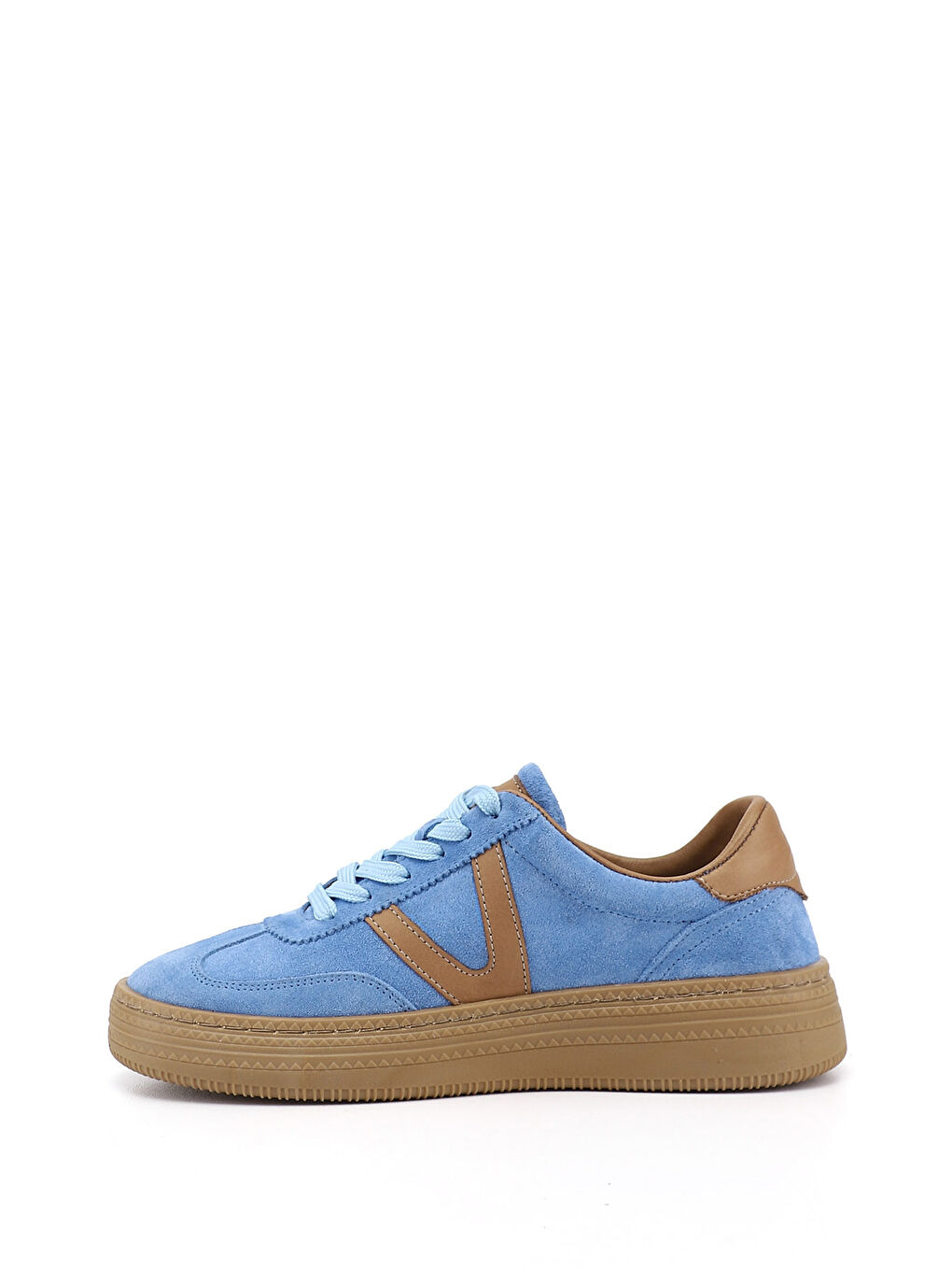 Mavi Kadın MAVİ Bağcıklı Hakiki Deri Sneaker-3