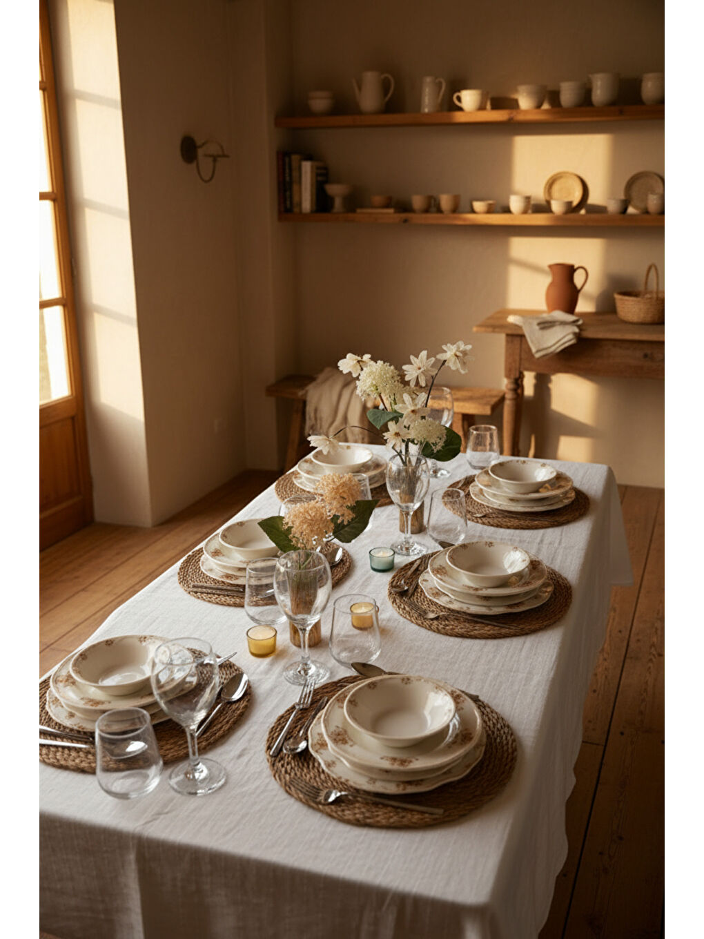 Kahverengi Nostalji Tifany 24 Parça Yemek Takımı-3