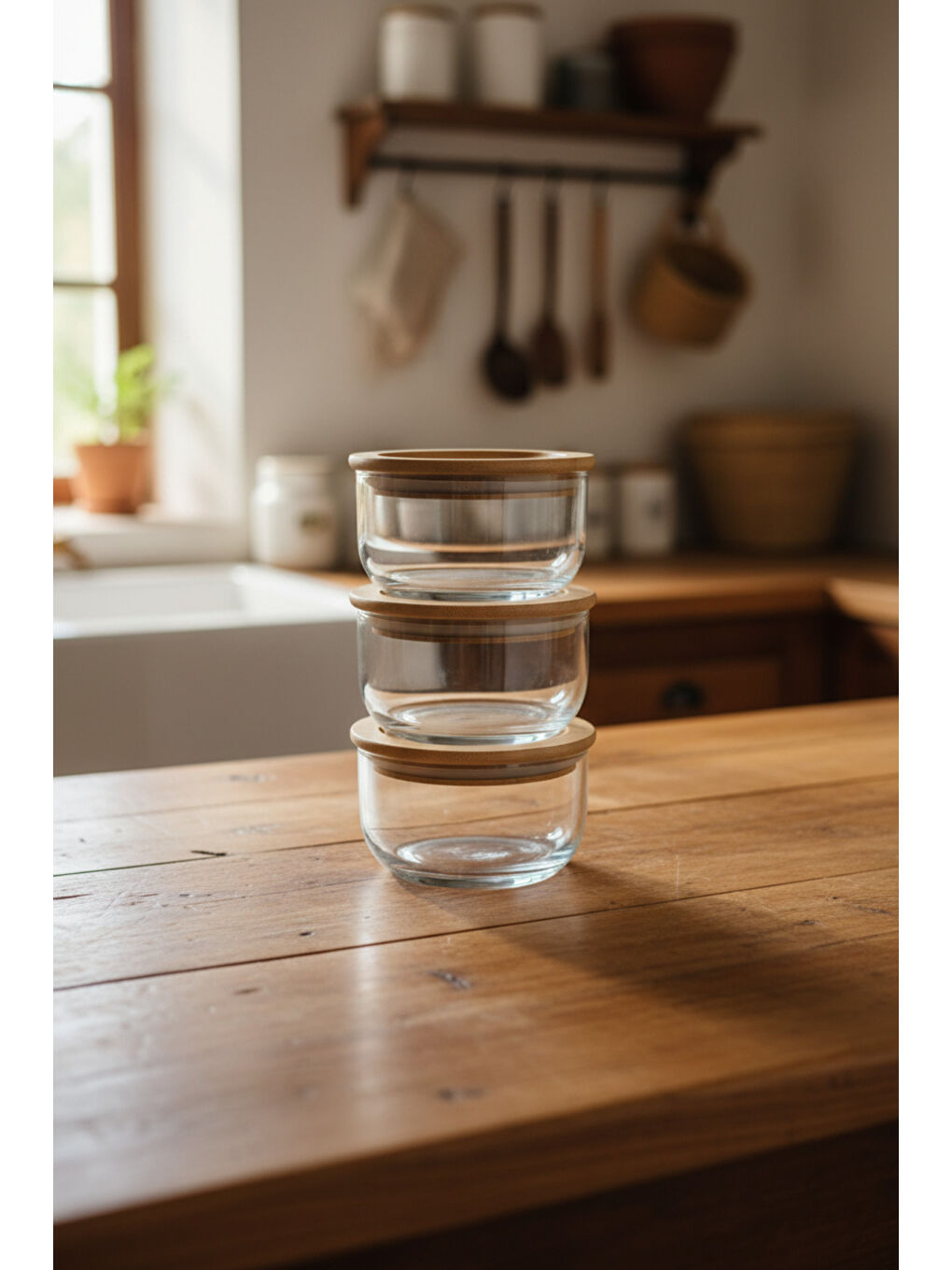 Kahverengi Mira 3'lü Saklama Seti-2