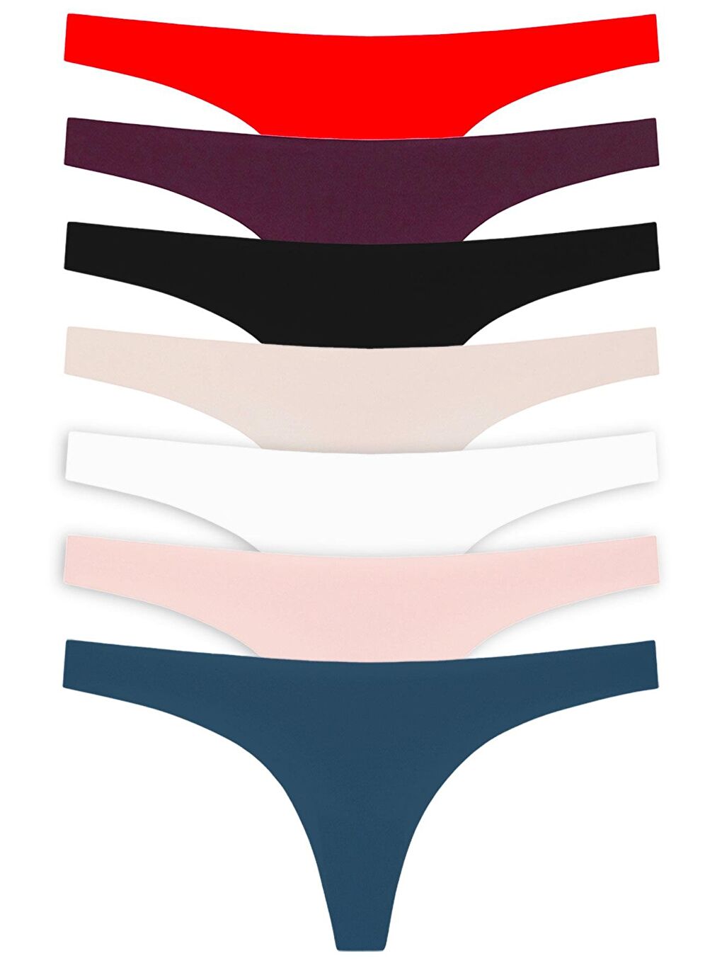 Karışık Basic Lazer Kesim Tanga Külot 7'Li Paket-2