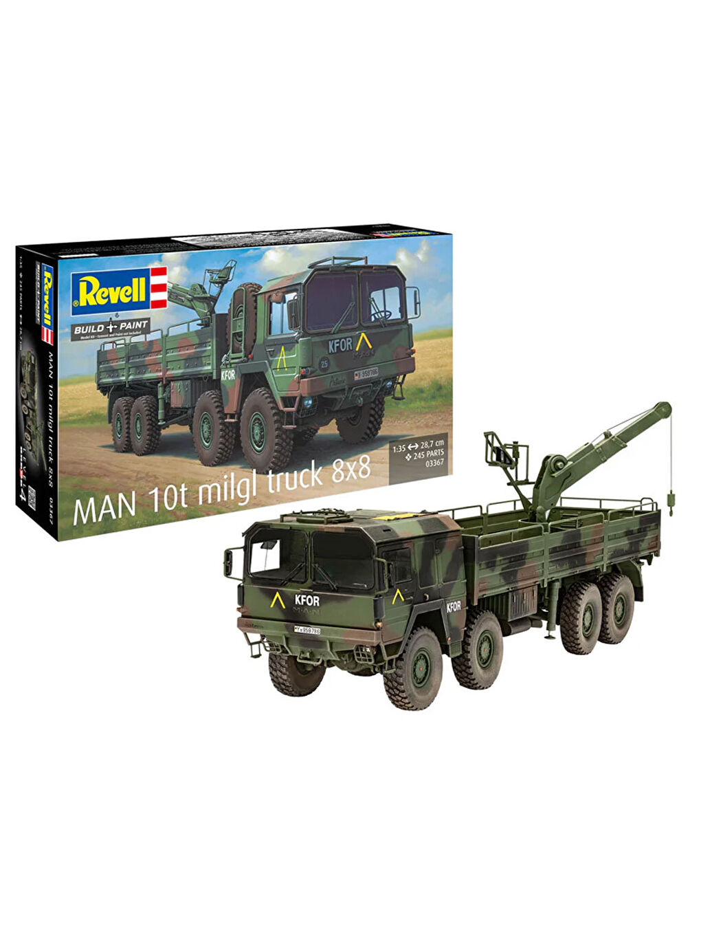Maket Model Kit Askeri Araçlar MAN 10t milgl 8x8 3367-2