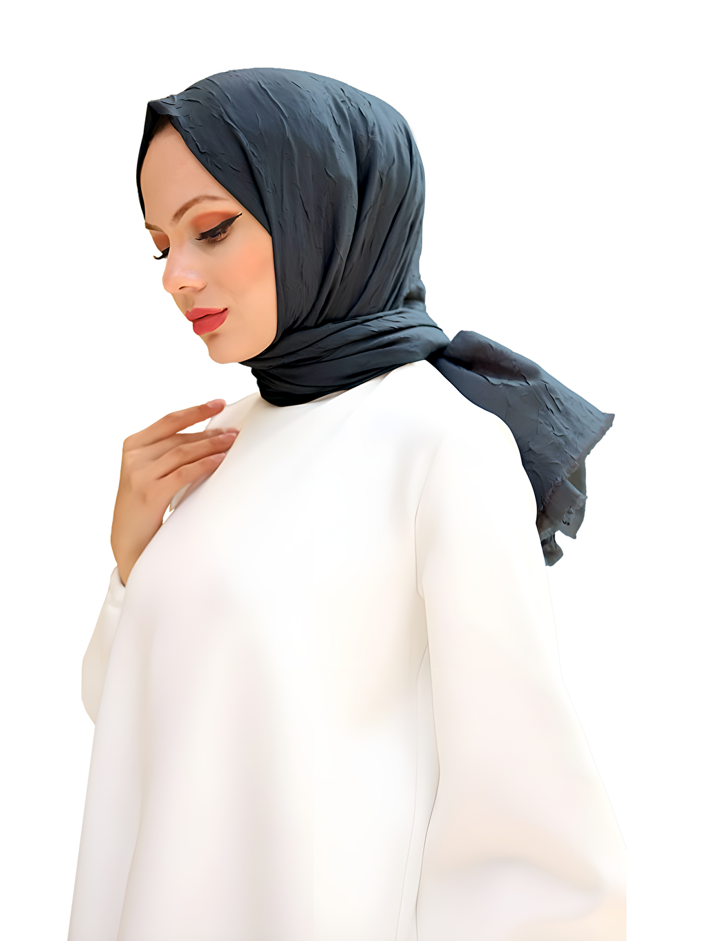 Antrasit Bambu Kraş Şal-2