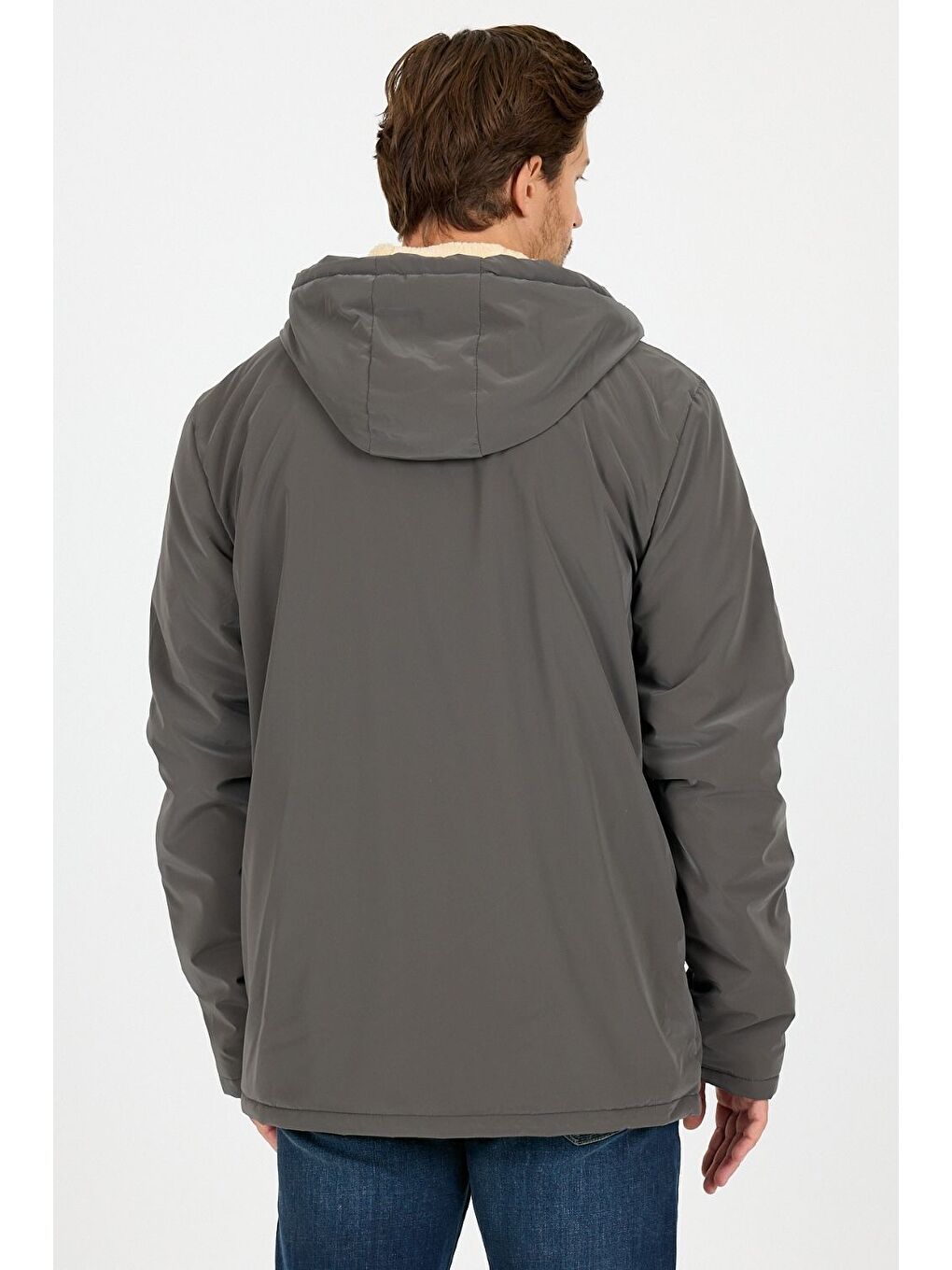 Antrasit Vibes x Avmteks Kürklü Kapüşon Detaylı Mont 008-2