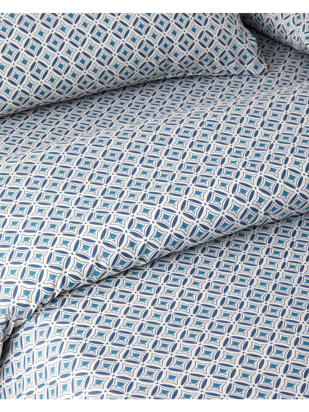 Line Motion Kolay Ütülenir Çift Kişilik Nevresim Takımı 200x220 cm Lacivert - Bej-6