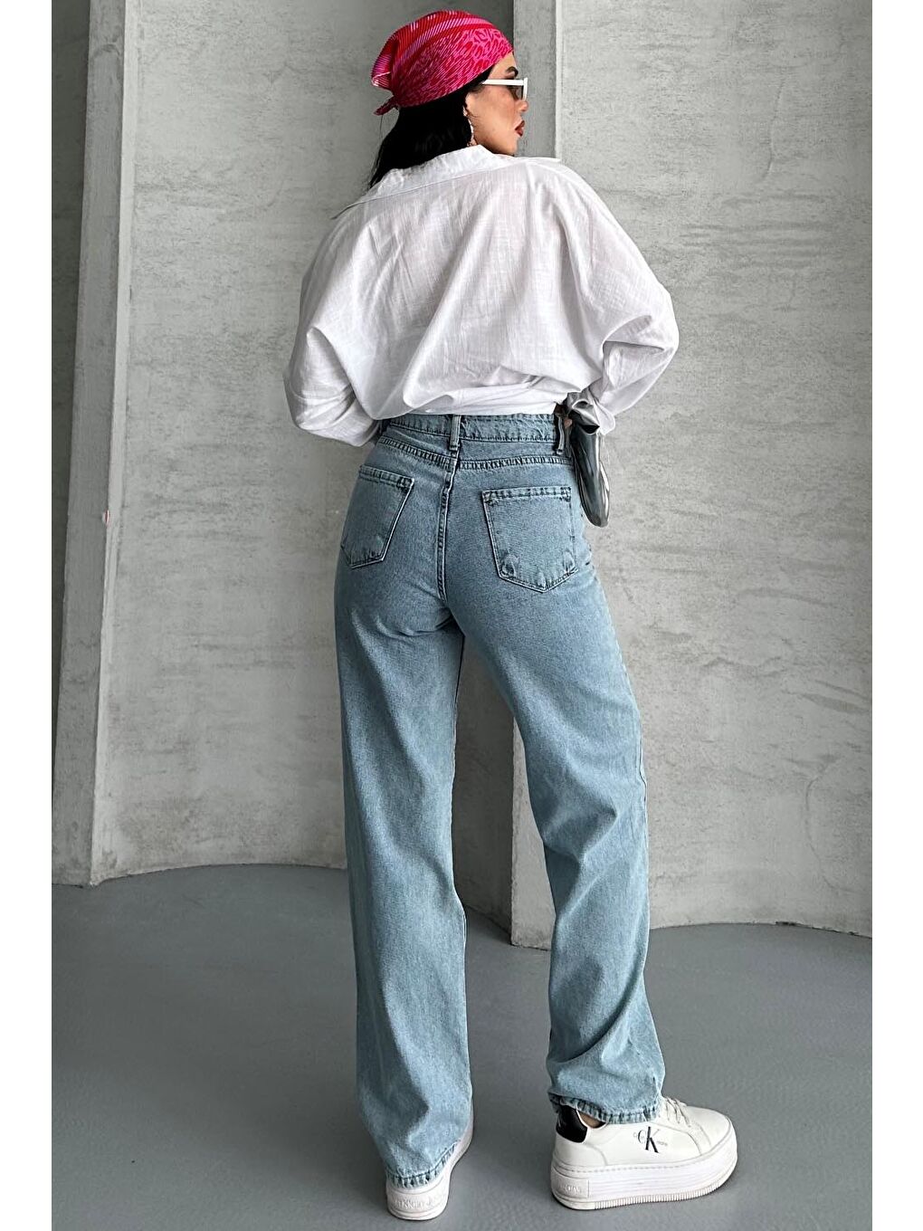 Palazzo Pantolon Acik Mavi - 27387-4