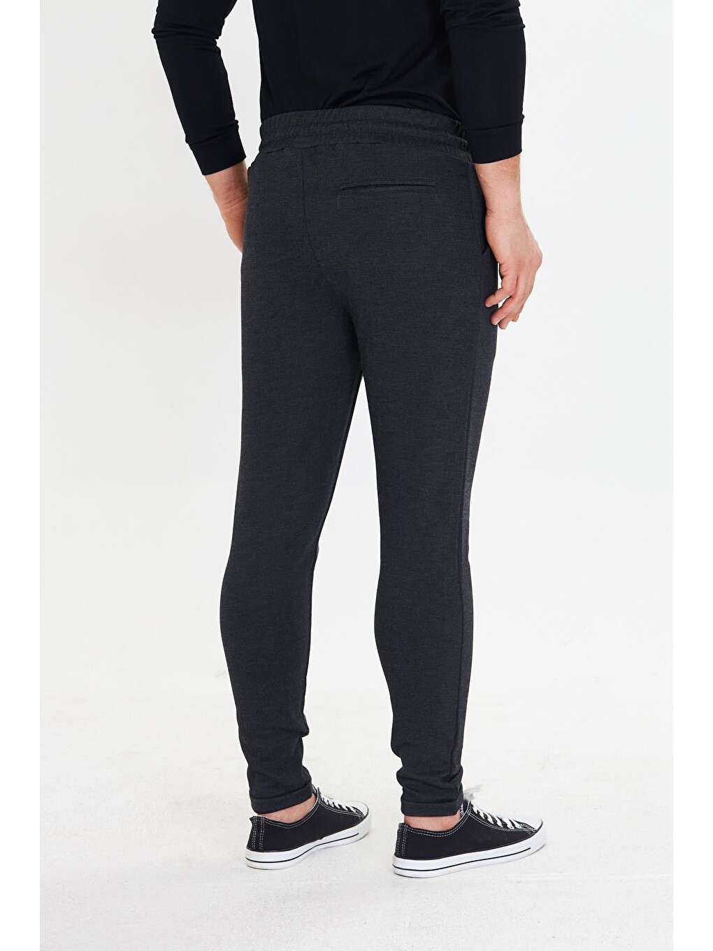 Erkek Polycotton Esnek Jogger Pantolon Siyah 5801-S-5