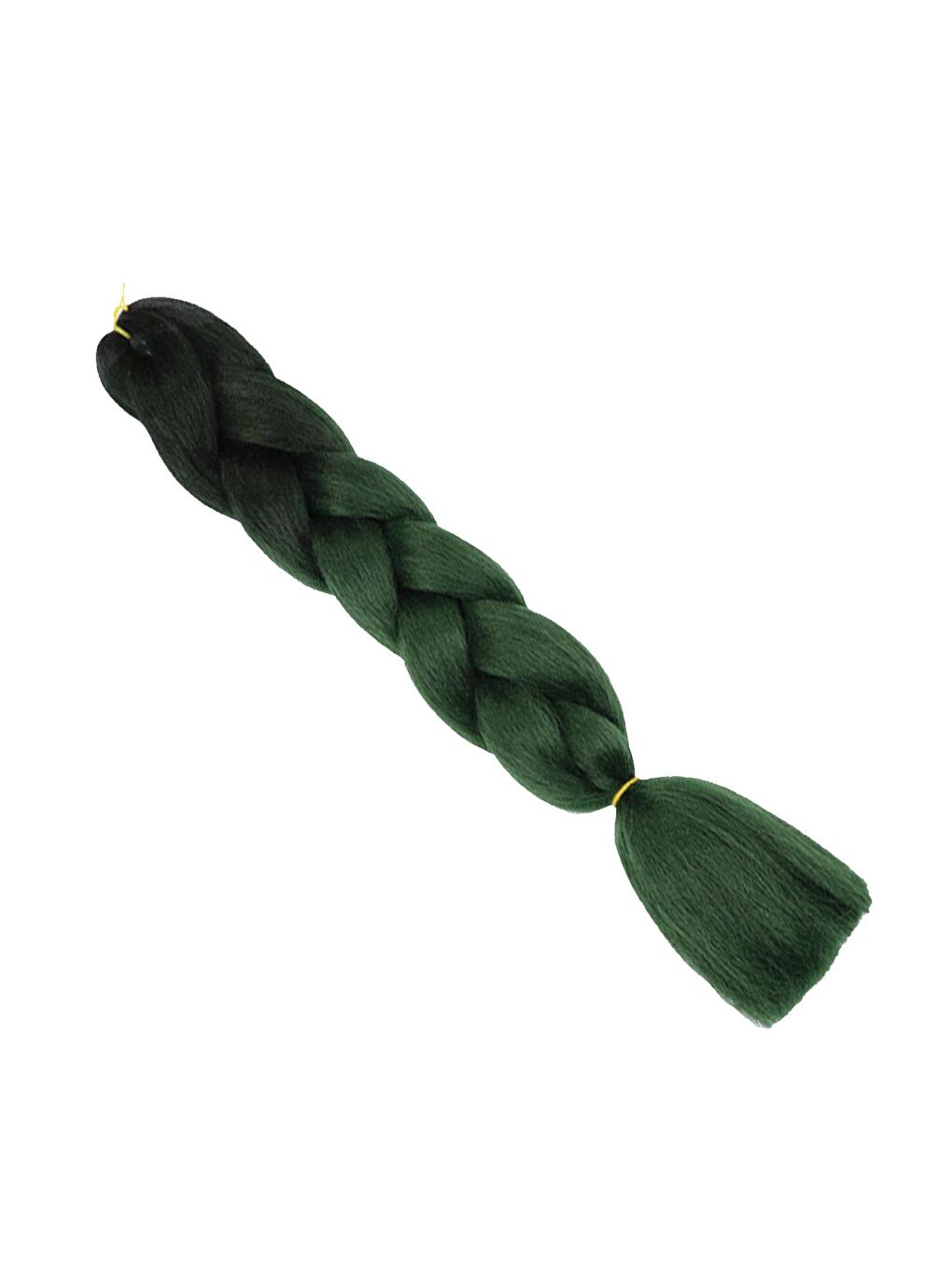 Yeşil Jumbo Örgü Postiş Saç-1